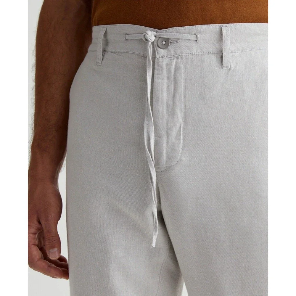 AG Adriano Goldschmied Linen Pants Mens 28 Beige Garreth Jogger Trouser NEW